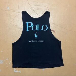 Polo Ralph Lauren Black Crop Top Tank